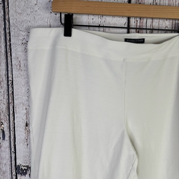 Eileen Fisher Woman Plus Size 1X Washable Stretch Crepe Pants Slim Ankle in Bone - Picture 3 of 15